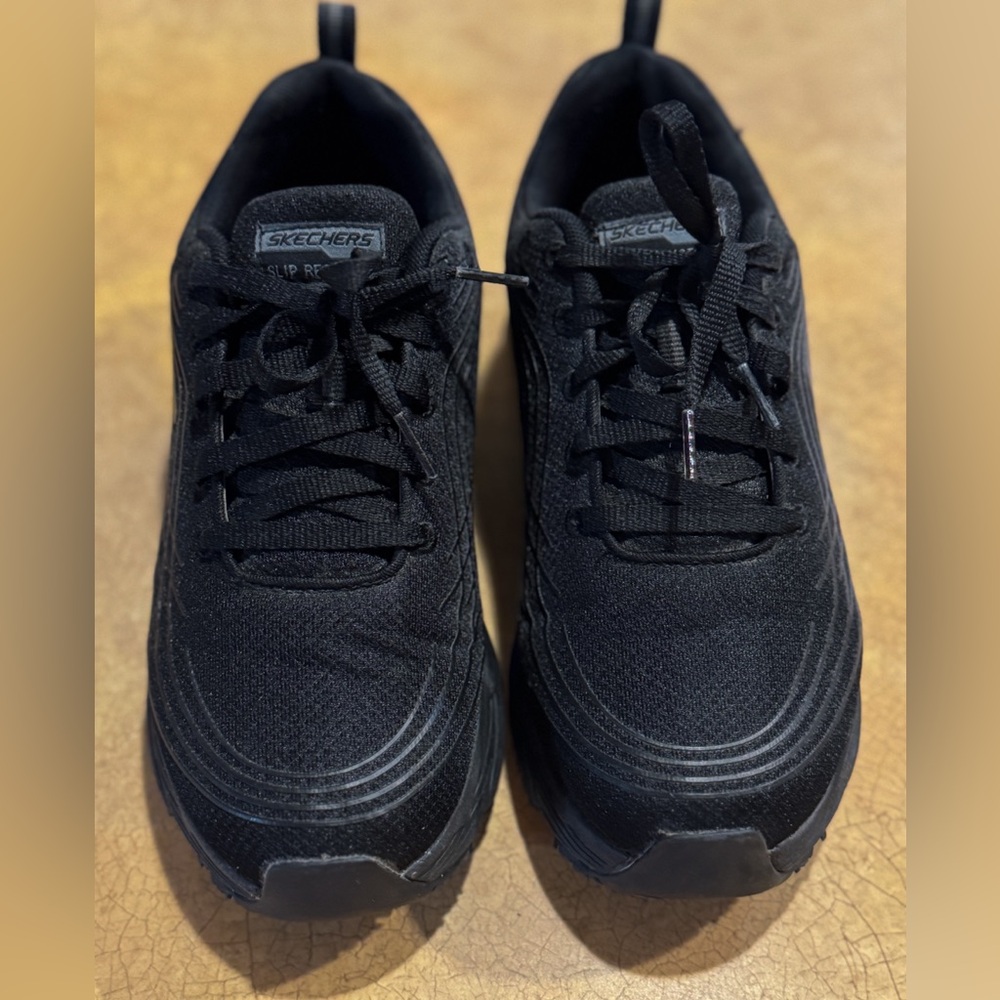Skechers Black Lace-Up Sneakers
